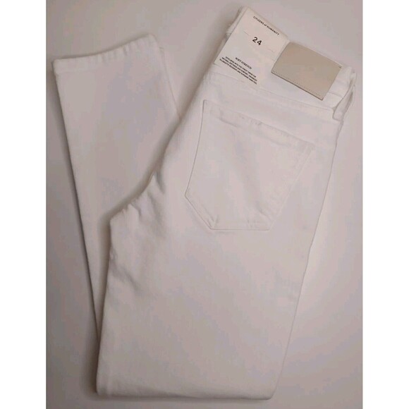 NWT Citizens Of Humanity Sz 24 White Ella Mid Rise Slim Crop Jeans Soft Stretch - Picture 2 of 16